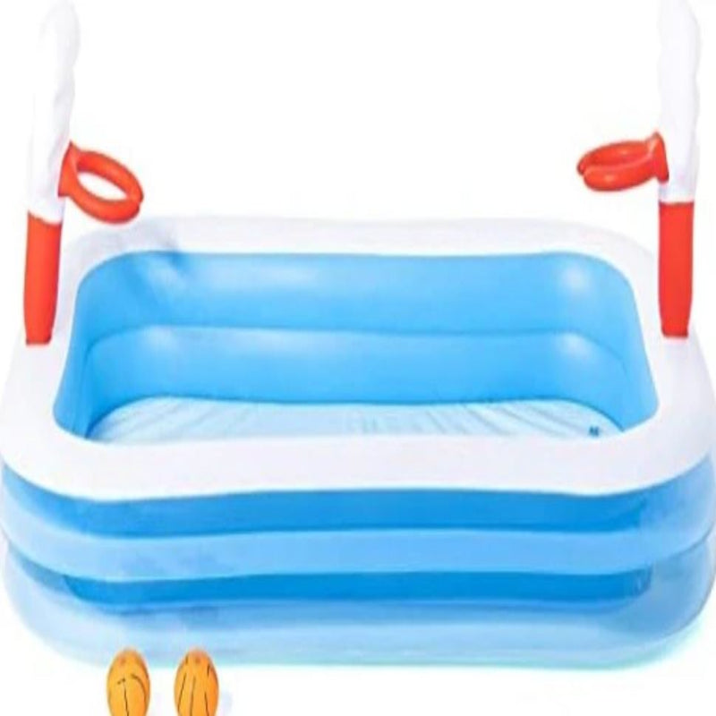 BESTWAY Basketball Play Above Ground Pool For Kids 8ft 3in x 5ft 60in x 3ft 6in