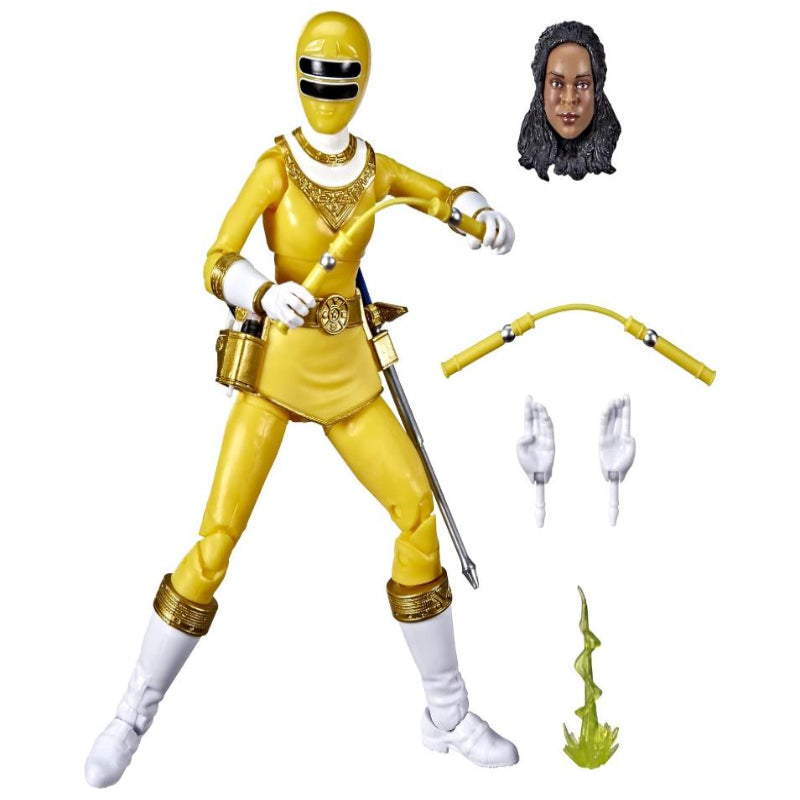 Power Rangers Lightning Collection Zeo Yellow Ranger 6-Inch Premium Collectible Action Figure Toy with Accessories