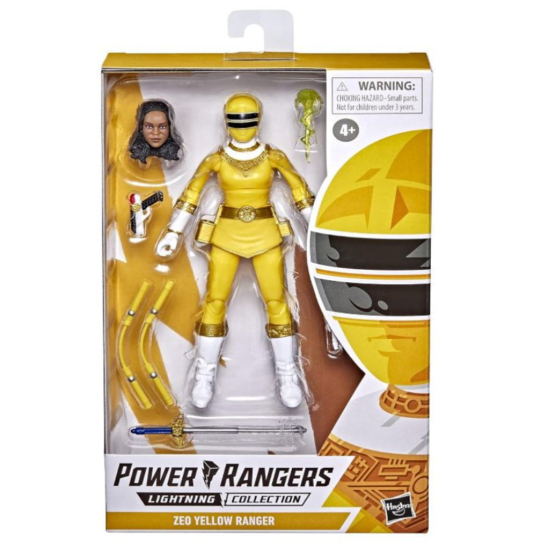 Power Rangers Lightning Collection Zeo Yellow Ranger 6-Inch Premium Collectible Action Figure Toy with Accessories