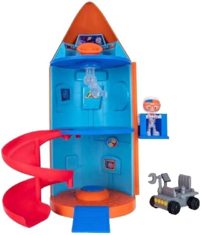 11pc Blippi 36cm Large Play Set Rocket Ship W/ Sfx/accessories Fun Toy Kids 3