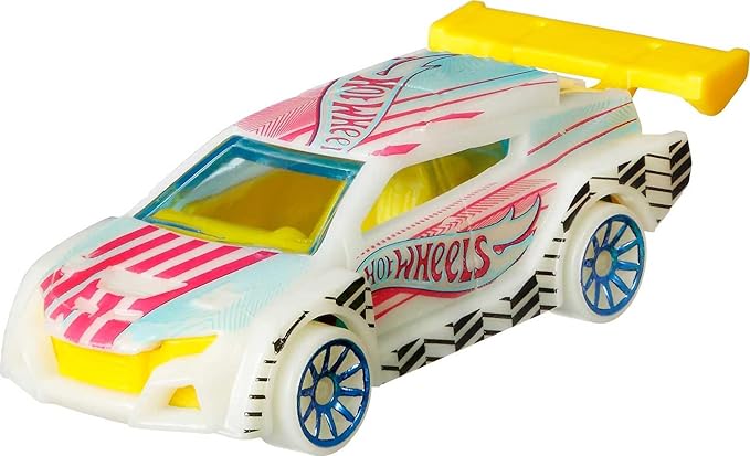Hot Wheels Toy Monster Trucks 10-Pack of Glow-in-The-Dark 1:64 Scale Vehicles, GITD Set of 5 Trucks & 5 Cars, Play Vehicles for Kids & Collectors