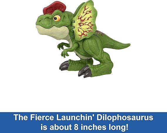 Mattel Jurassic World Uncaged Dinosaur Toy, Fierce Launchin Dilophosaurus Figure