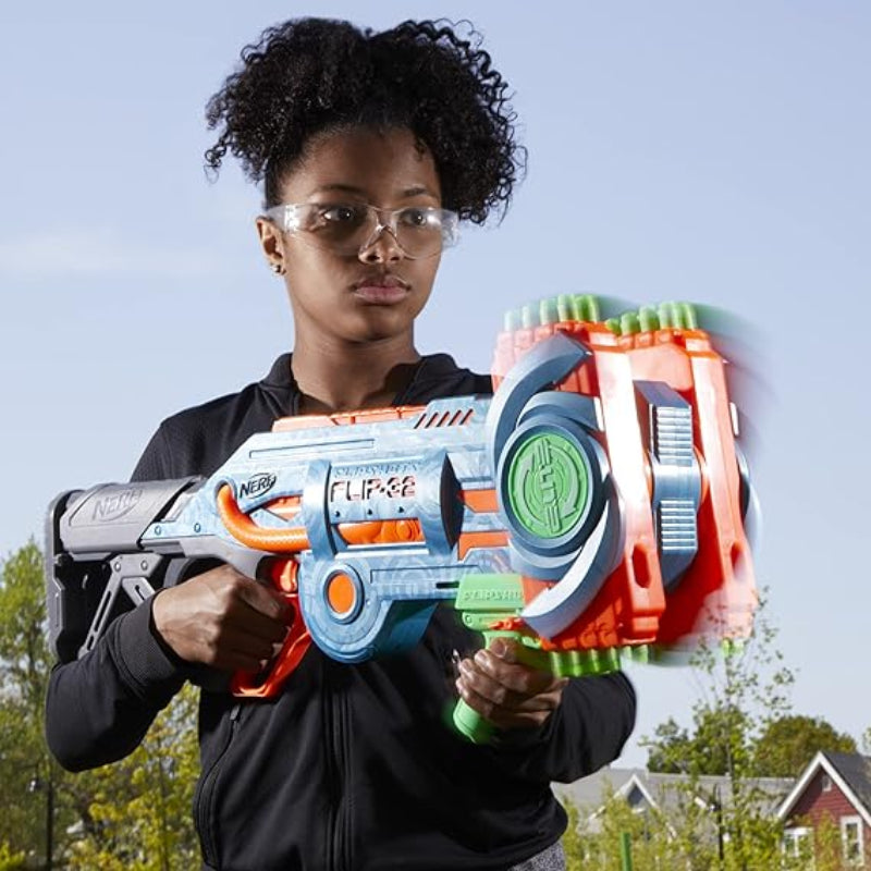 Nerf Elite 2.0 Flipshots Flip-32 Blaster, Rotating Dart Barrels, 32-Dart