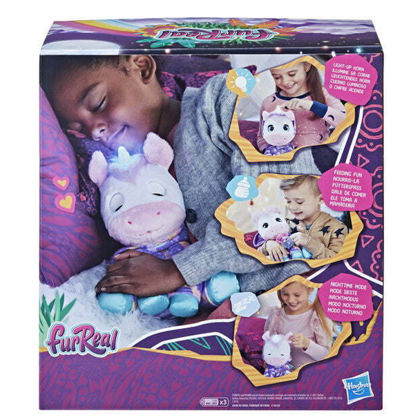 FurReal Sweet Jammiecorn Unicorn Interactive Plush Toy, Light-Up Toy with 30+ Sounds and Reactions, Unicorn Soft Toy,