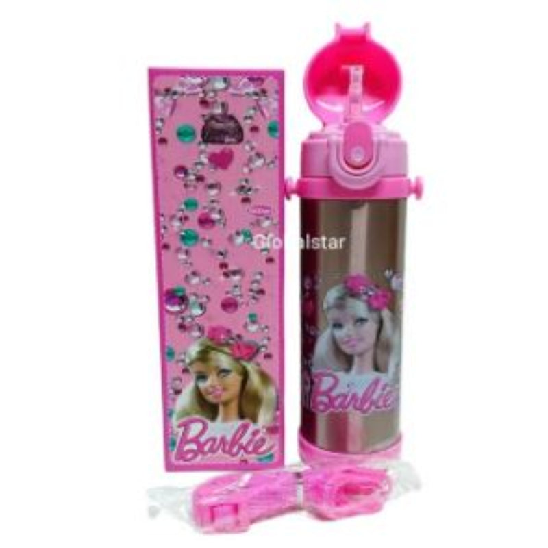 Girls Barbie Character Stainless Steel Water