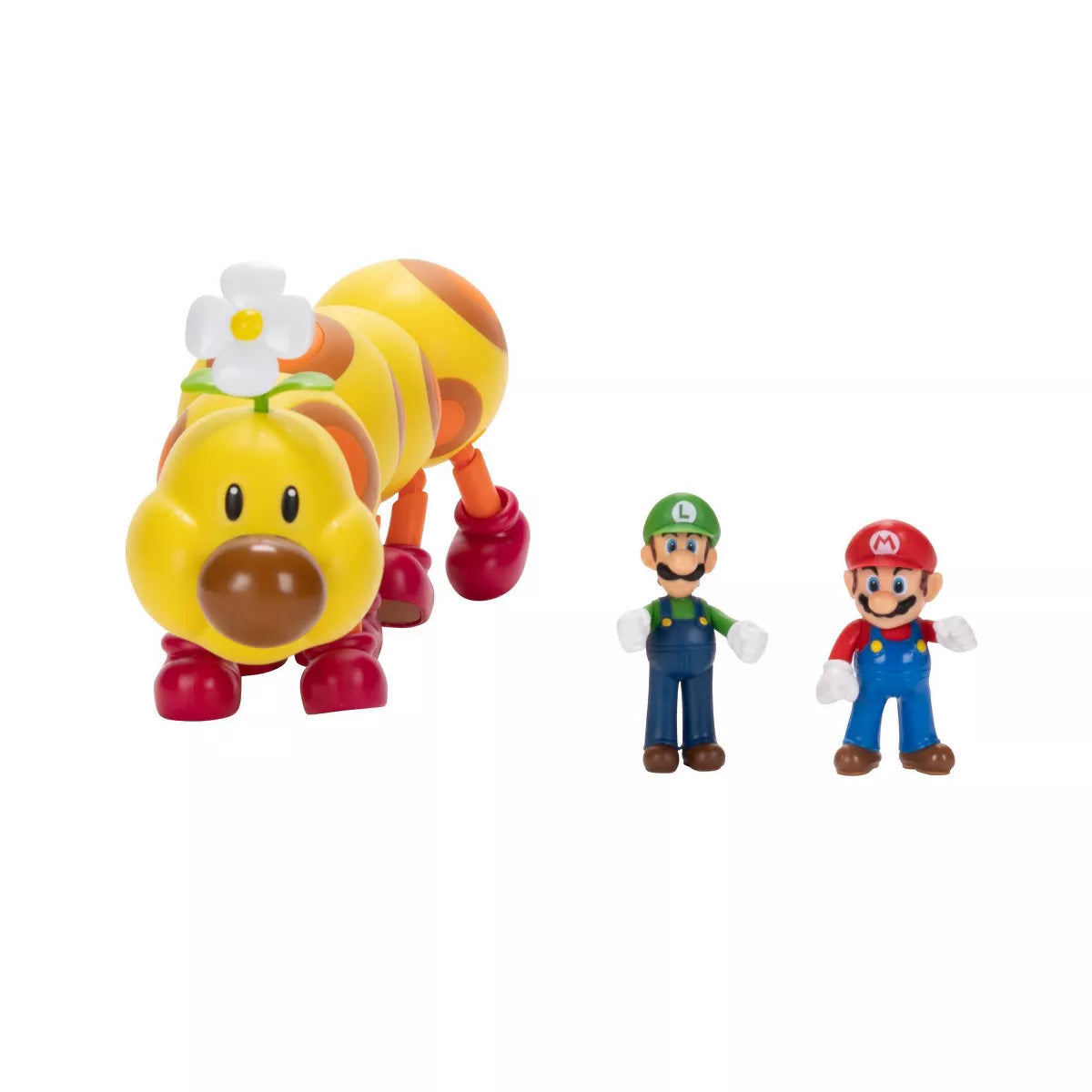 World of Nintendo Super Mario Wiggler, Mario & Luigi 2.5-Inch Figure Set