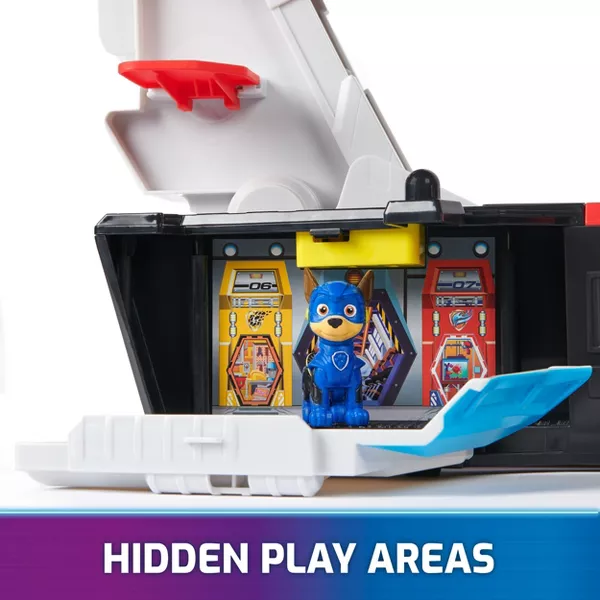 PAW Patrol: The Mighty Movie, Aircraft Carrier HQ, with Chase Action Figure and Mighty Pups Cruiser, Kids Toys for Boys & Girls 3+