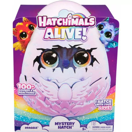 Hatchimals Alive Mystery Hatch Interactive Draggle with Mist, Lights & Sound