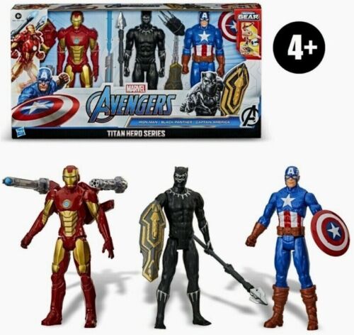 Marvel Avengers TITAN Hero Series 3 Action 12" Figures W Blast Gear
