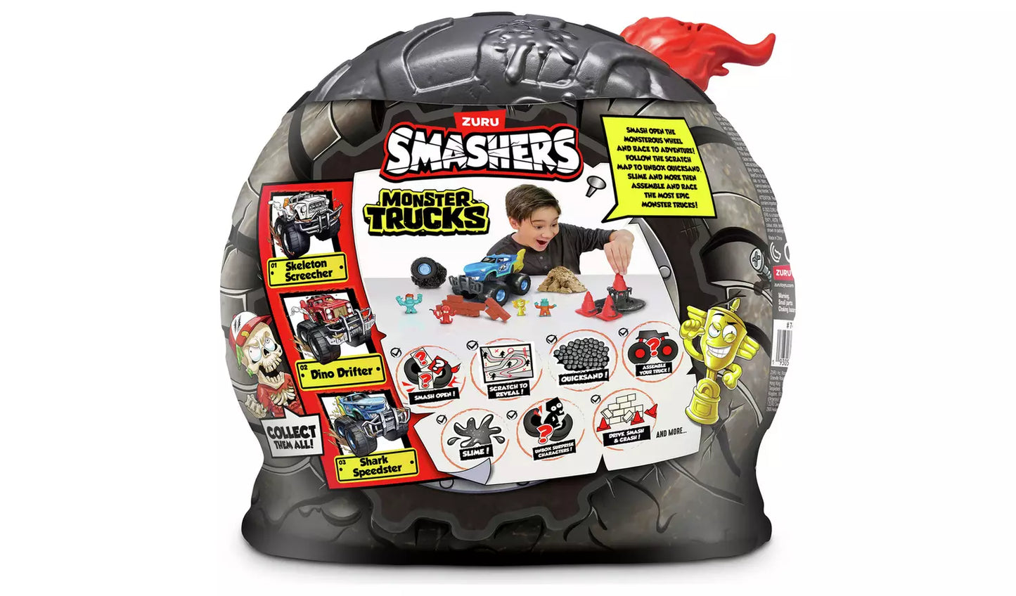 Smashers Monster Wheels RED Flame Mystery Pack [Over 25 Monster Trucks Surprises!]