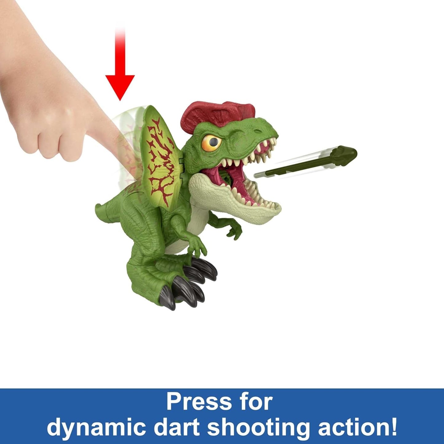 Jurassic World Dinosaur Sound Toy, Uncaged Fierce Launchin Dilophosaurus w/sound