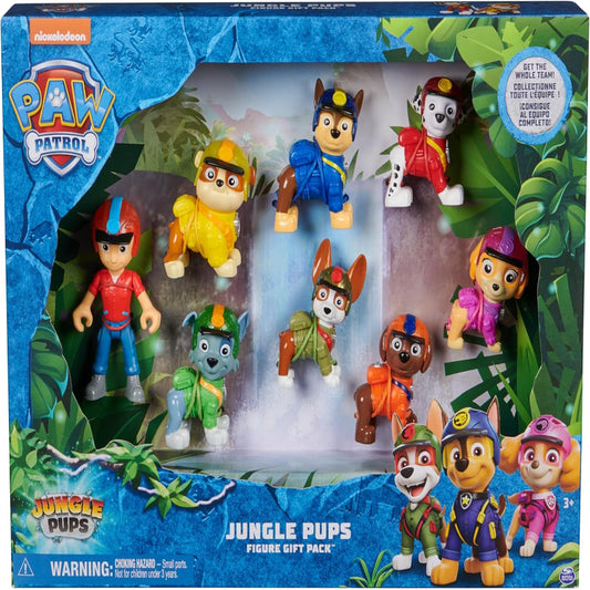 PAW Patrol: Jungle Pups Action Figures Gift Pack, with 8 Collectible Toy Figures