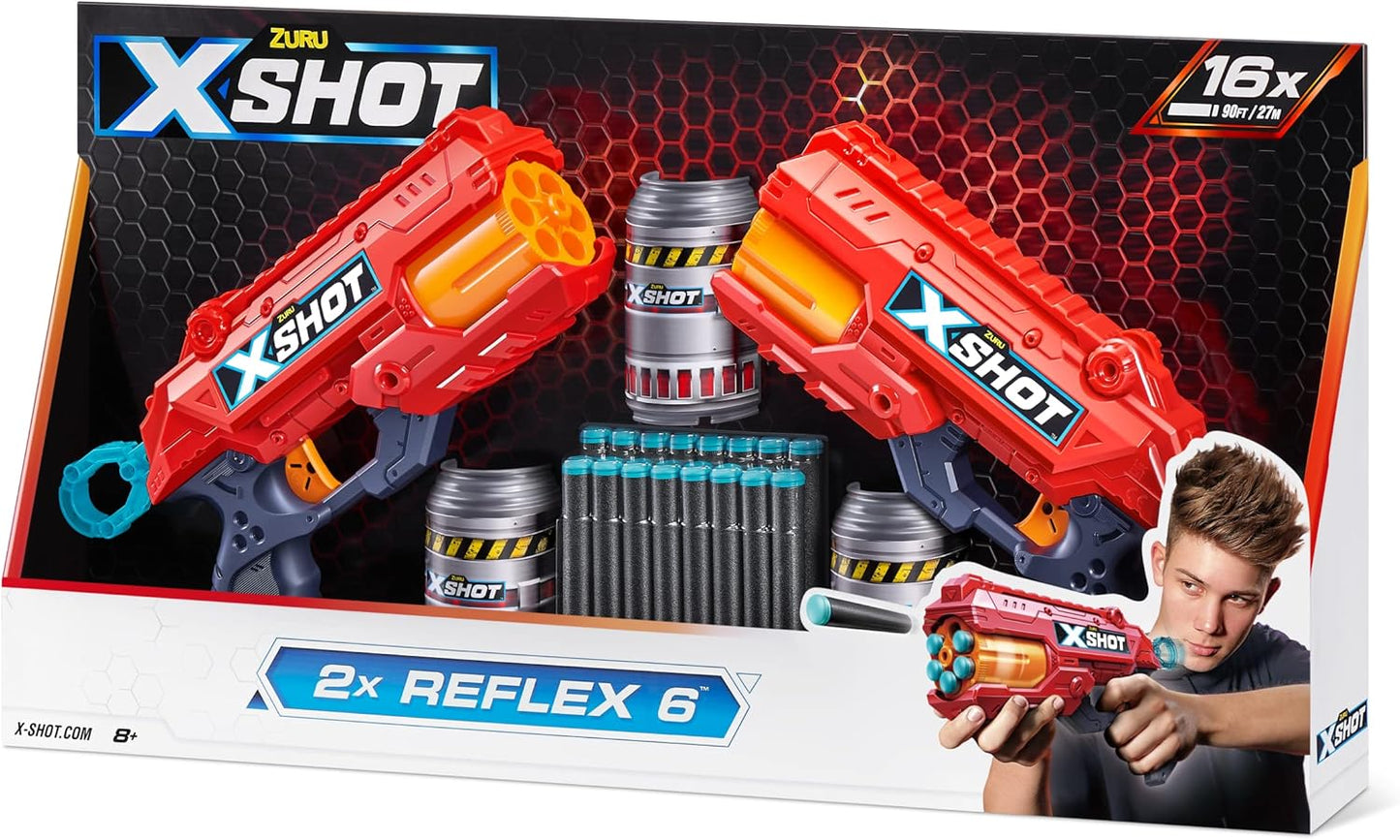 Zuru XShot Excel Reflex 6 Twin Pack with 16 Darts