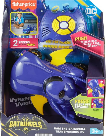 Fisher Price DC Batwheels Bam the Batmobile Transforming RC Remote Control Car