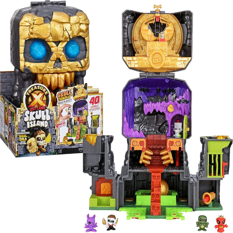 Treasure X Lost Lands Skull Island Skull Temple Mega Playset [with Hunta, Batboy, Aragog & Venom]