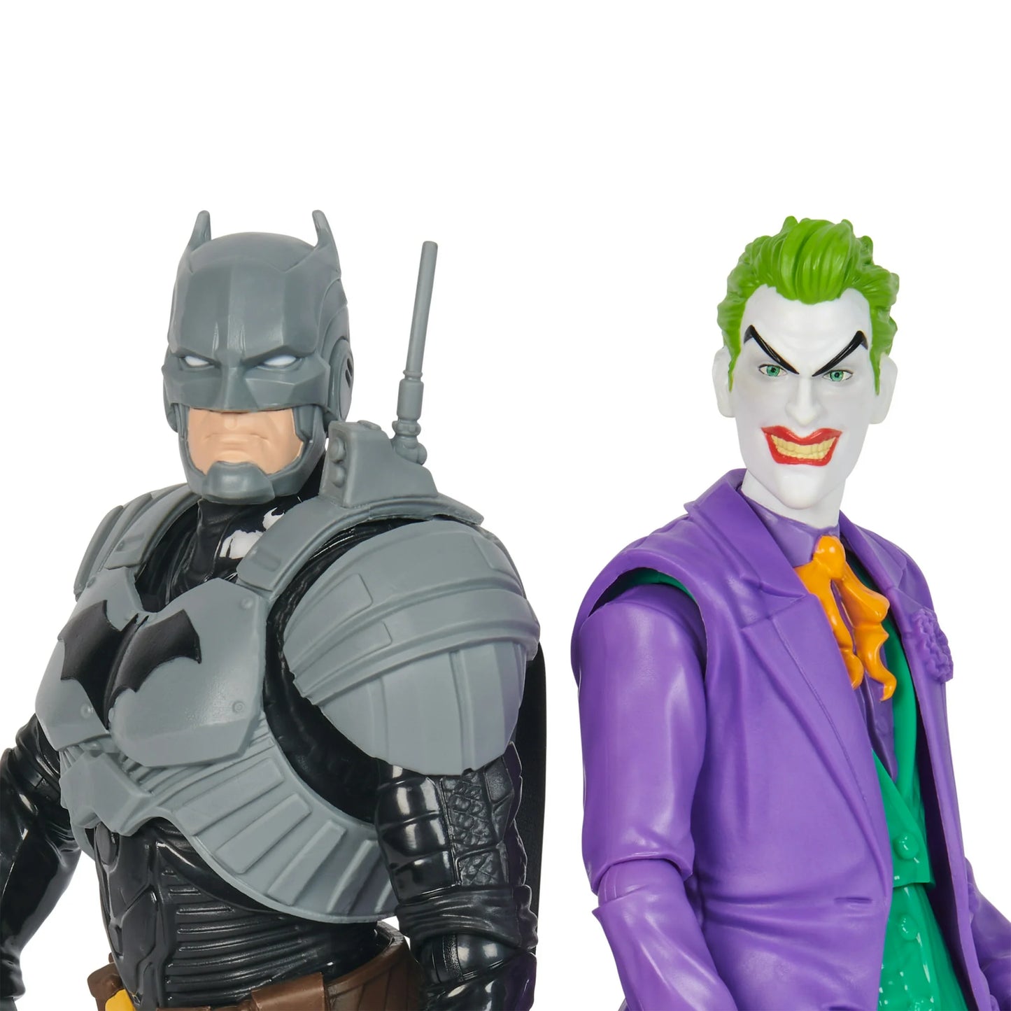 DC Comics, Batman Adventures, Batman vs The Joker Action Figures Set, 2 Figures, 12 Armor Accessories, 12-inch Super Hero Kids Toy for Boys & Girls