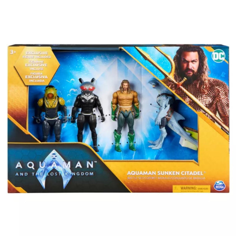 DC Aquaman and The Lost Kingdom Black Manta, Aquaman, Manta Man & Shark Guard Exclusive Action Figure [Sunken Citadel]