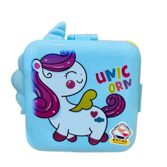 Unicorn Steel Lunch Box | 3 Compartments