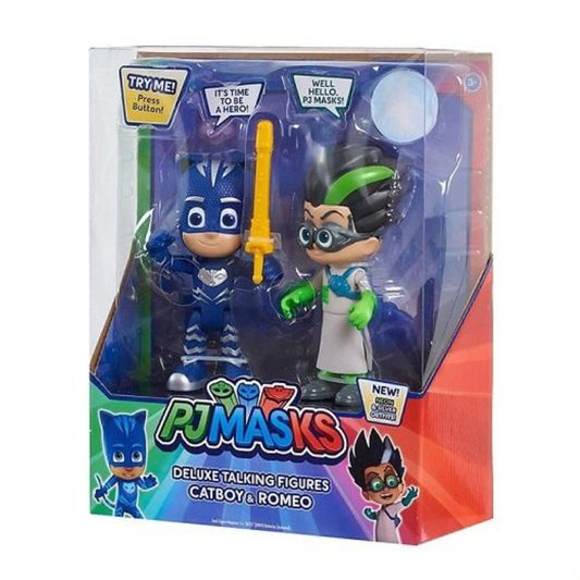 NEW Disney PJ Masks Catboy & Romeo Deluxe Talking Action Figure 2-Pack