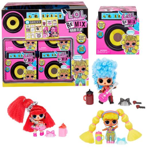 L.O.L. Surprise! Remix Hair Flip Dolls with 15 Surprises