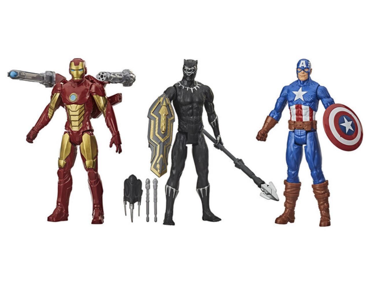 Marvel Avengers TITAN Hero Series 3 Action 12" Figures W Blast Gear